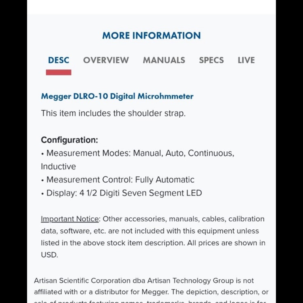 Megger Micrometer - Picture 4 of 5